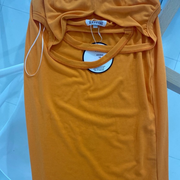 Hello Molly Isabelle Midi Dress Orange Size 10 BNWT - Picture 8 of 8